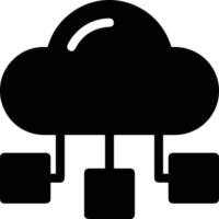 Cloud icon symbol image. Illustration of the hosting storage vector