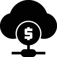 Cloud icon symbol image. Illustration of the hosting storage vector