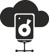 Cloud icon symbol image. Illustration of the hosting storage vector