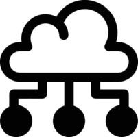 Cloud icon symbol image. Illustration of the hosting storage vector