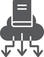 Cloud icon symbol image. Illustration of the hosting storage vector