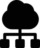 Cloud icon symbol image. Illustration of the hosting storage vector