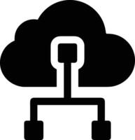 Cloud icon symbol image. Illustration of the hosting storage vector