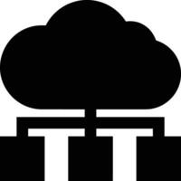 Cloud icon symbol image. Illustration of the hosting storage vector