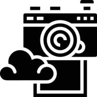 Cloud icon symbol image. Illustration of the hosting storage vector