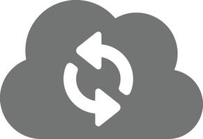 Cloud icon symbol image. Illustration of the hosting storage vector