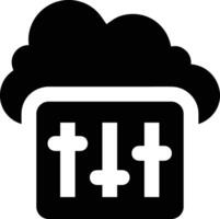 Cloud icon symbol image. Illustration of the hosting storage vector