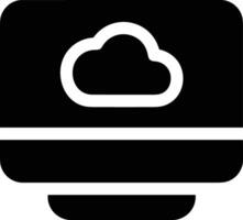 Cloud icon symbol image. Illustration of the hosting storage vector