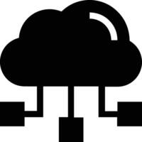 Cloud icon symbol image. Illustration of the hosting storage vector