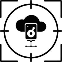 Cloud icon symbol image. Illustration of the hosting storage vector