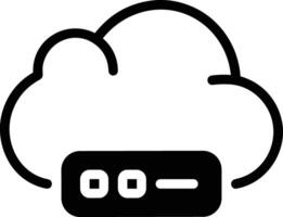 Cloud icon symbol image. Illustration of the hosting storage vector