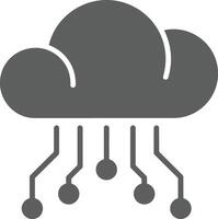 Cloud icon symbol image. Illustration of the hosting storage vector