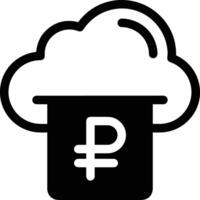 Cloud icon symbol image. Illustration of the hosting storage vector