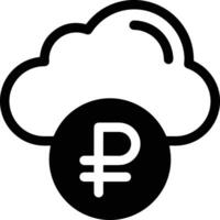 Cloud icon symbol image. Illustration of the hosting storage vector