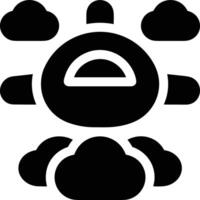 Cloud icon symbol image. Illustration of the hosting storage vector