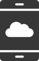 Cloud icon symbol image. Illustration of the hosting storage vector