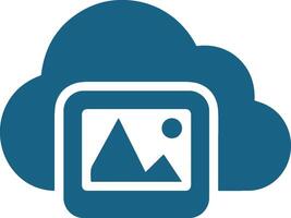 Cloud icon symbol image. Illustration of the hosting storage vector