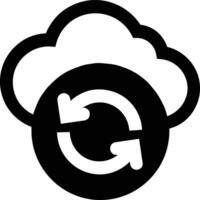 Cloud icon symbol image. Illustration of the hosting storage vector