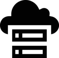 Cloud icon symbol image. Illustration of the hosting storage vector