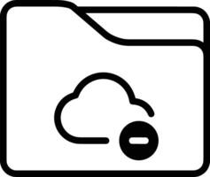 Cloud icon symbol image. Illustration of the hosting storage vector