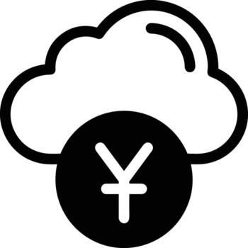 Cloud icon symbol image. Illustration of the hosting storage vector