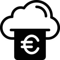 Cloud icon symbol image. Illustration of the hosting storage vector