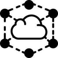 Cloud icon symbol image. Illustration of the hosting storage vector