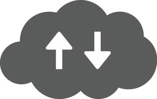 Cloud icon symbol image. Illustration of the hosting storage vector