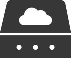 Cloud icon symbol image. Illustration of the hosting storage vector