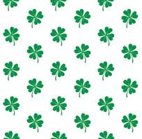 Seamless pattern of hand drawn shamrock vector