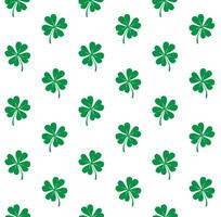 Seamless pattern of hand drawn shamrock vector