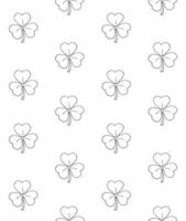 Seamless pattern of hand drawn shamrock vector