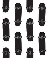 Seamless pattern of sketch skateboard vector