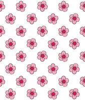 Seamless pattern of hand drawn flower vector