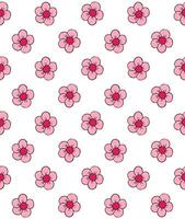 Seamless pattern of hand drawn flower vector