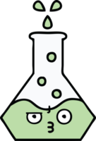 cute cartoon of a science beaker png