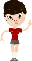 mulher de desenho animado com ideia png