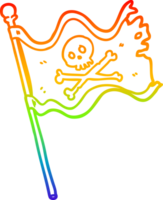 arco Iris gradiente linha desenhando do uma pirata bandeira png