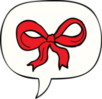 cartoon decorative bow with speech bubble png