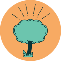 icon of a tattoo style tree png