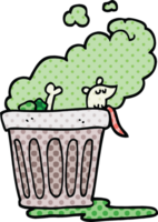 comic book style cartoon smelly garbage can png
