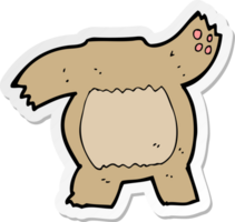 sticker of a cartoon teddy bear body png