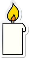 sticker of a cute cartoon lit candle png