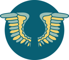 iconic tattoo style image of a wing png