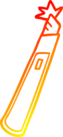 warm gradient line drawing of a cartoon craft knife png