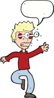 cartoon terrified man with eyes popping out with speech bubble png