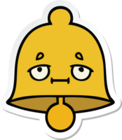 sticker van een schattige cartoonbel png