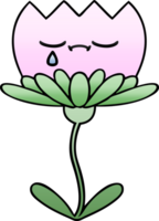 gradient shaded cartoon of a flower png