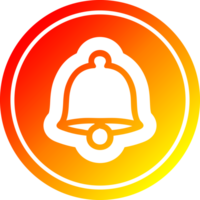 old bell circular icon with warm gradient finish png