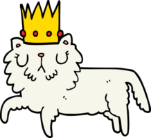 cartoon cat wearing crown png